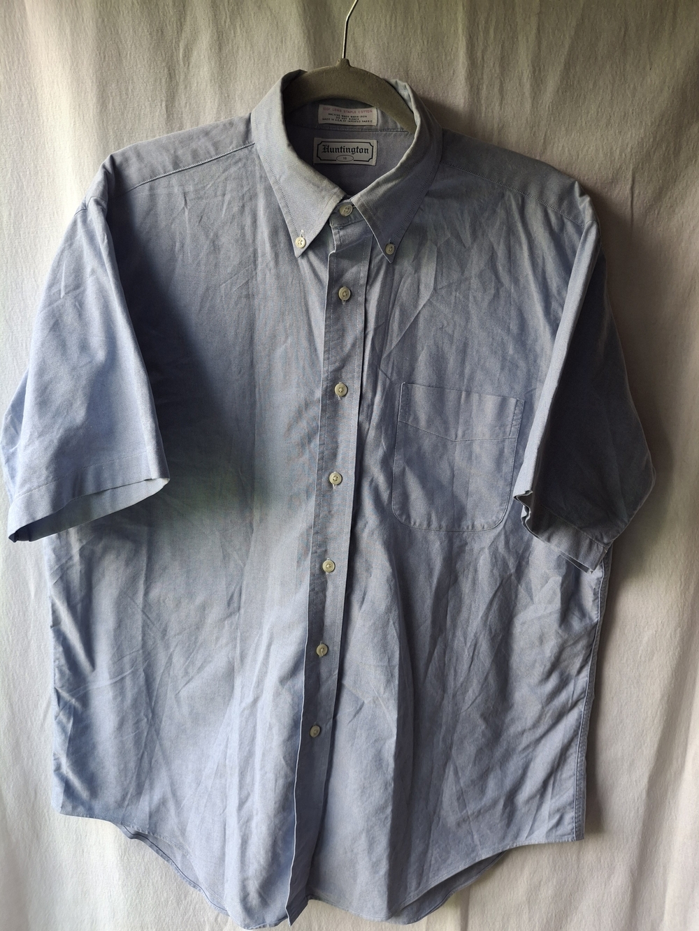 Huntington Short-Sleeve Button-Down Shirt in Light Blue